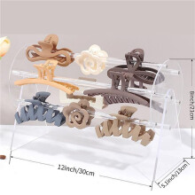 2X Acrylic Headband Display Stand Transparent Headbands Holder Organizer Hairband Storage Rack