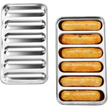 Poêle à hot-dogs en acier inoxydable (1 pièce)