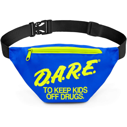 Τσάντα μέσης DARE - Μπλε τσάντες χιαστί με ρυθμιζόμενες τιράντες, Retro'80s Novelty Bag