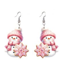 Oorbellen met sneeuwpopmotief voor dames, trendy cadeau-accessoire, 1 paar