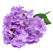 Blue Silk Hydrangea Artificial Bouquet, Realistic Faux Flowers with Stems – Valentine's, Wedding & Party Decor, 1 Pc