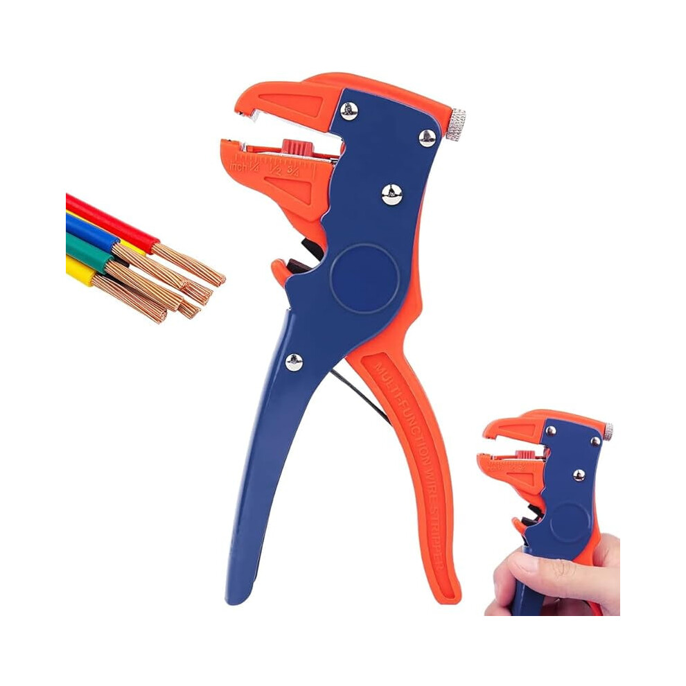 2-In-1 Adjustable Auto Wire Stripper & Cutter, Multifunctional Tool For Electronics & Automotive Repair (Blue) 9193271014980