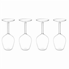 4X Long Stem Upside Down Wine Glass Funky Stemmed Wine Glasses Upside Down Long Stem Wine Glasses