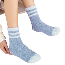 Women's Coral Velvet Socks Thick Cozy Home Socks with Cute Prints Non-Slip Winter Warm Mid-Crew Socks C One Size