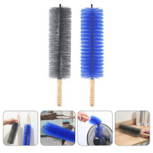 Escova de limpeza multifuncional para ventiladores e condicionadores de ar, cores sortidas, madeira e plástico (2 peças).