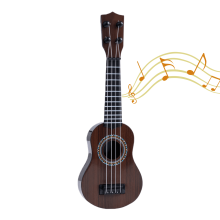 Sada pro začátečníky na ukulele pro děti od 3 let, 4strunná s laditelnými kolíčky, trsátkem a notovým zápisem – přenosná