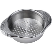 Pekkaxy Strecurătoare din oțel inoxidabil de 4,5 inci, strecurătoare de bucătărie pentru strecurare, scurgere și clătire