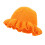 Damefiskerhat med flæsekant, orange, én størrelse 1