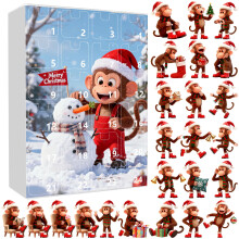 Calendrier de l'Avent 2D, compte à rebours de 24 jours avec figurines musicales à collectionner.