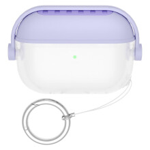Étui de protection avec support, compatible avec les AirPods Pro 3, en silicone liquide souple.