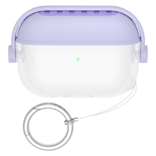 Capa protetora com suporte, compatível com AirPods Pro 3, em silicone líquido macio.