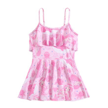 Swim Dress For Girls One Piece Swimsuit Adjustable Straps Cartoon Print Cute Beachwear Ages 8-13 Years Soft Swimwear