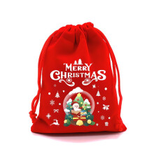 Sacola de presente Pekkaxy em veludo vermelho com cordão, 15x20cm, tecido macio reutilizável para doces, brinquedos, aromaterapia – ideal para