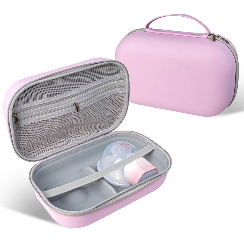 Hard Shell Travel Case for Breast Pumps, Portable Storage Handbag with Well Organized Compartments Enjoy Easy Access