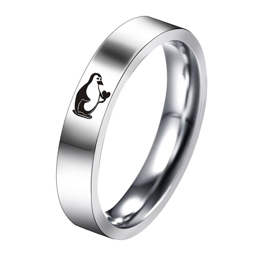 Penguin Glow Ring til Kvinder – Titanium Stål Justerbar