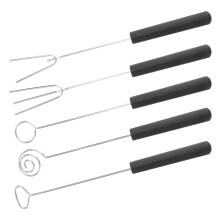 Chocolate Forks Stainless Steel 5 Pcs Black