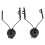2PCS Nylon Headset Adapter Arc Rail Black 75g 2