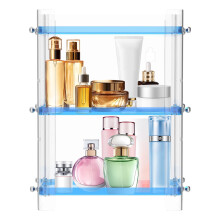 3-Tier Clear CD/DVD Organizer Rack, Holds 54 Standard Cases – Compatible with Media Shelves