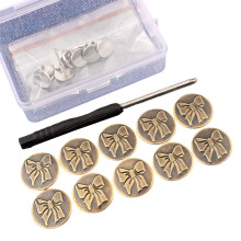 10 Pcs Jeans Buttons Removable Trouser Buttons 17mm Replacement Buttons with Screwdriver for Pants and Jackets