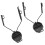 2PCS Nylon Headset Adapter Arc Rail Black 75g 8