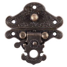 2X Antique Retro Vintage Decorative Wooden Jewelry Box Hasp Pad Chest Lock Size:Extra Small