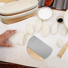 1Pcs Bread Baking, Oval Bread Fermentation Basket, with Flour Mixer Accessories, Used for Kitchen Making Tools
