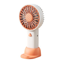 Handheld Fan, Portable Table Fan with 3 Speed, USB Rechargeable Lightweight Personal Fan for Outdoor Orange