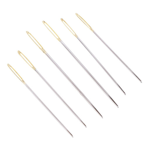 6Pcs Assorted 3 Sizes Hand Sewing Needles Embroidery Mending Craft Quilting 6Pcs