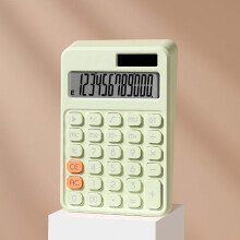 Desk Calculator, 12 Digit Large LCD Screen Solar Calculator Small Basic Calculator Battery Dual Power Simple Calculator for Office, School, Business