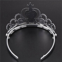 2X Braut Wasserdichte Diamant-Krone Tiara-Krone Stirnband Haarband Silber Lila
