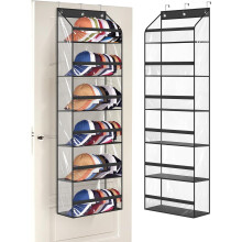 A baseball cap holder with a transparent cover on the door, suitable for large hats, and capable of holding up to 72 hats.