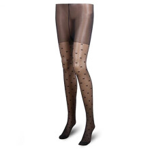 AWZXDE Womens Bowknot Mesh Pantyhose Sheer Fashion Stockings Print Fashion Breathable Full Tights womens socks Black