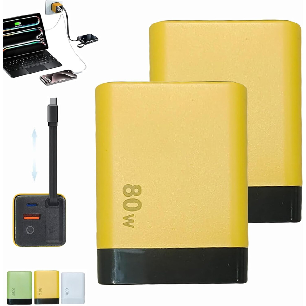 3-In-1 Retractable Charger 80W With Type-C Cable And 2 Usb 971050661759