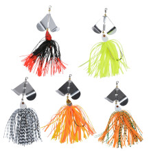 5Pcs Bass Fishing Lures Spinner Baits Buzzbait Jigging Lures Baits Swimbait Jigs Lures Freshwater Saltwater Spinner Baits