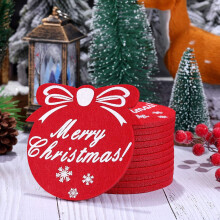 12 Pack compatible with Apple Design Coasters Felt Cup Mats Wine Tea Coffee Mats, Decoration for，Christmas Snowflake Coasters
