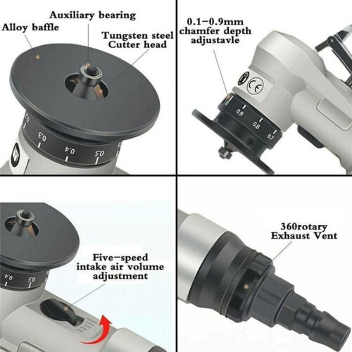 Chamfering  Deburring Metal 30000rpm Circular , 45 Degree Tile Pneumatic Chamfering Tool,for Chamfering Metal 1