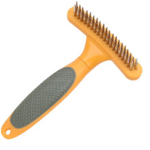 De-shedding Tool for Dogs Plastic Orange 1Pack