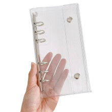 6 Hole PVC Binder Cover 3.94x7.76inch Card Album Covers Water Resistant 6 Holes Punched Card Folder Covers for