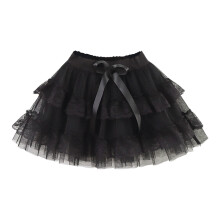 Girls Layered Tutu Skirt Black Satin Waistband 1 pc