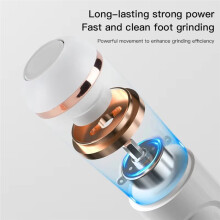 Electric Adjustable Speed Foot Care Tool Portable Rechargeable for Quick Removal of Bad Skin and Heel Shavers White