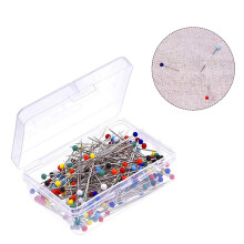 250pcs 1.5" Sewing Pins with 3mm Multicolor Glass Heads, Sharp Pointed Tip – Compatible with Sewing, Dressmaking, Quilting & DIY
