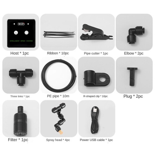 Rainforest Sprayer WiFi Control Automatic Mist Rainforest Timing Sprays System Kit Irrigation Timer Reptile Sprayer B