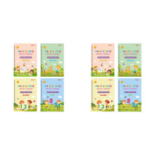 Reusable Grooved Writing Books for Handwriting & Calligraphy Practice, 4-Book Set with Pen & Refills (Ages 3-8)