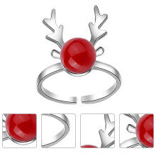 Gevirformet fingerring til kvinder, hvid kobber, 1 stk.