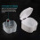2X White Denture Case, Denture Cup with Strainer, Denture Bath Box False Teeth Storage Box with Basket Net Holder 3