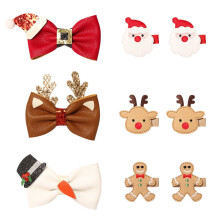 Lot de 9 pinces à cheveux de Noël pour filles, couleurs assorties