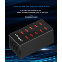 10 Port USB Charger Desktop USB Wall Charger USB Charging Station for Smartphones and Other USB Charging Devices US Plug