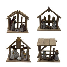Handpainted Resin Nativity Scene Figurine – Holy Family Christmas Decoration, Tabletop Display & Collectible Gift, Compatible with Standard Nativity