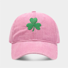 Clover Brodert Baseballcaps i Vasket Bomull – Justerbar
