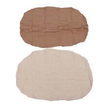Diaper Changing Pad Cover Oatmeal Light Brown 2-Pack